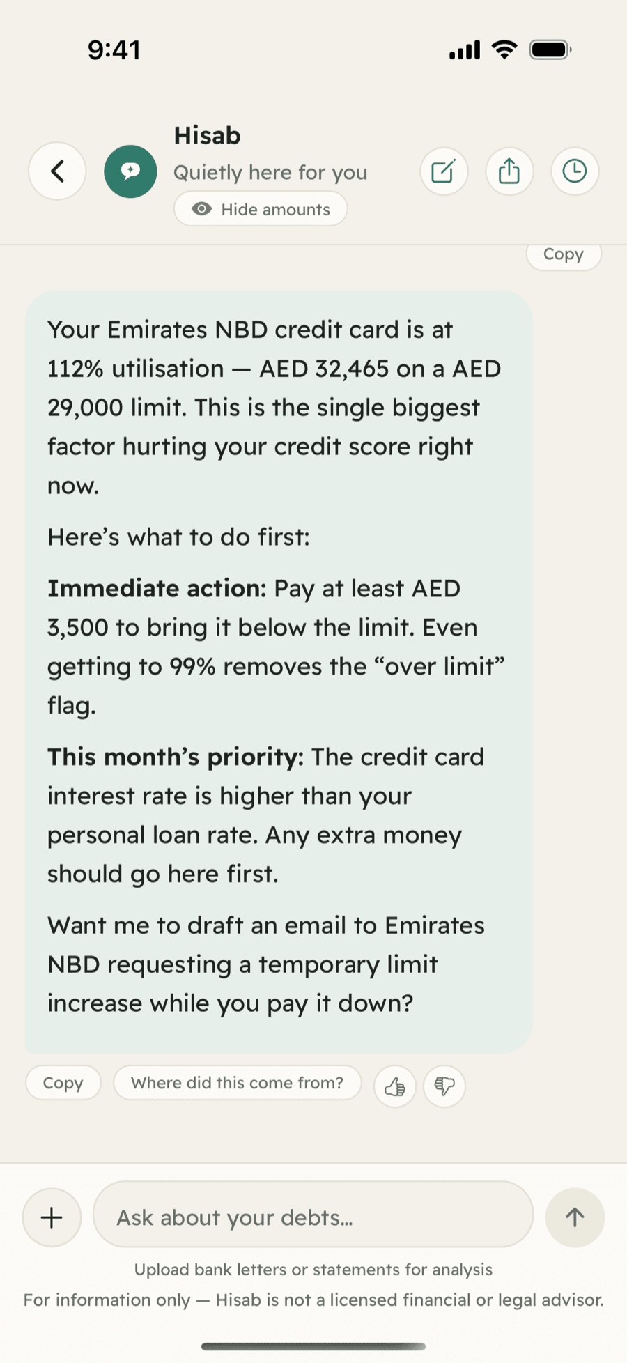 Write to your bank in 30 seconds.